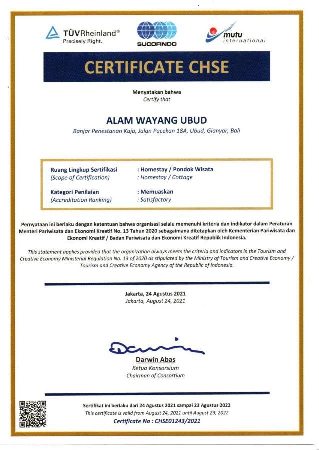 Alam Wayang Ubud - Chse Certified Dış mekan fotoğraf